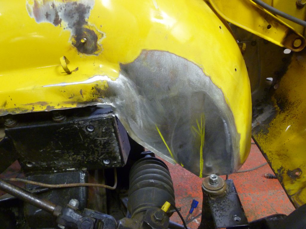 1974 TR6 Yellow Restoration rust repair misc 13