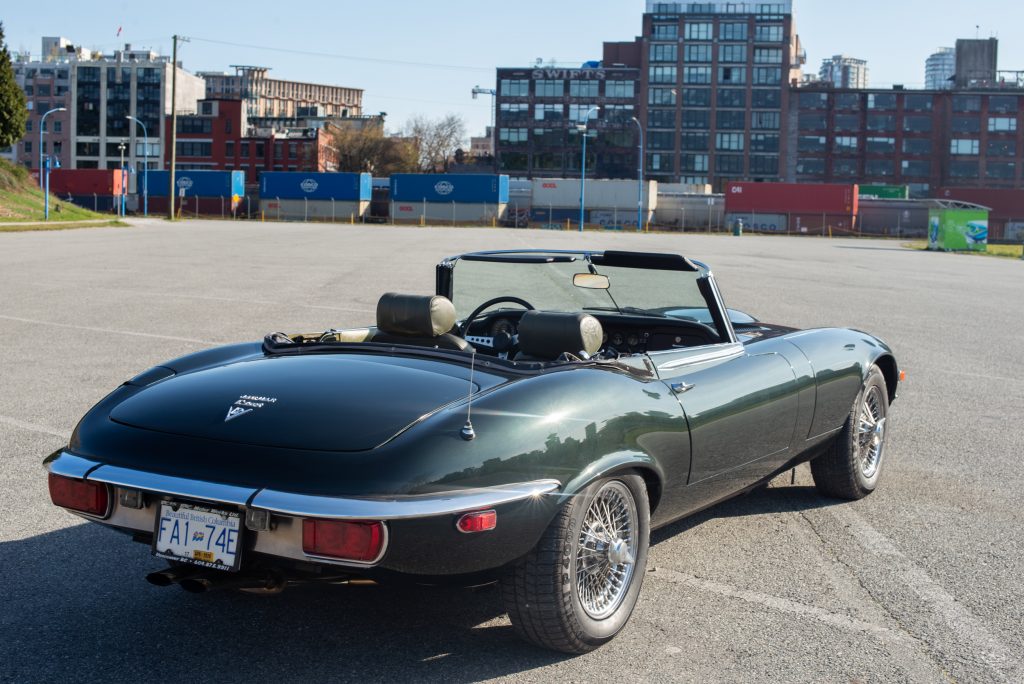 1974 Jaguar E-Type rear passenger side